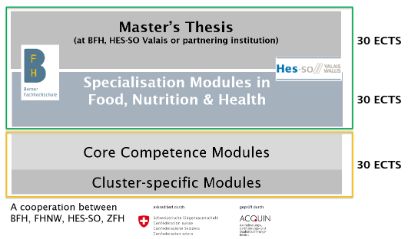 Aufbau des Master-Studiums Food, Nutrition and Health