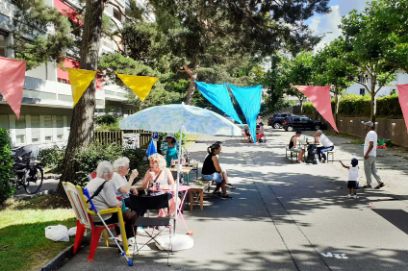 Quartierfest in der Giacomettistrasse 2022. Foto: Bureau Giacometti.