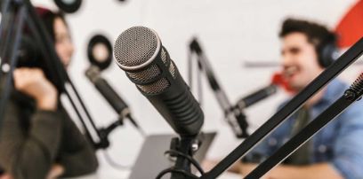 Podcast Aufnahmesituation