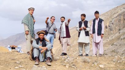 Christoph bei einer Planungsmission zur nachhaltigen Bewirtschaftung von Wassereinzugsgebieten 2008 in Kahmard, Afghanistan.