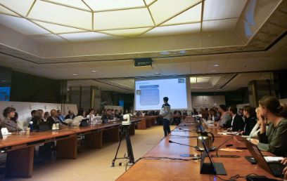 The HAFL students who helped organise the True Cost of Food side event were impressed by the turnout – about 120 people joined them on World Food Day.