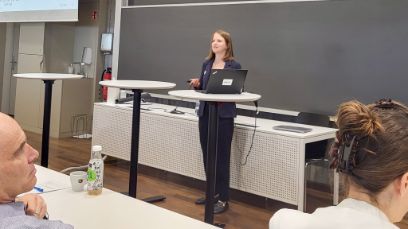 Stefanie Rouiller, Produktmanagerin PM KMU, Schweizerische Mobiliar Versicherungsgesellschaft AG hielt ein Inputreferat zu «Versicherbarkeit, Entwicklungen und Tendenzen bei Ernteausfällen»