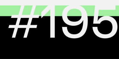 Grafik aus der Reihe: 4/5 der 2:1-Grafik in schwarz. Oberster Fünftel in Grün. Gross geschrieben in weisser Farbe #195