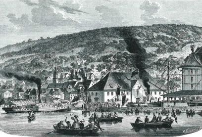 altes Bild vom Rohrschacher Hafen