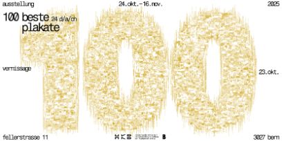 Zwei Hände greifen nach einem Plakat mit dem Schriftzug «100 Beste Plakate»