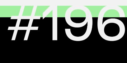 Grafik aus der Reihe: 4/5 der 2:1-Grafik in schwarz. Oberster Fünftel in Grün. Gross geschrieben in weisser Farbe #195