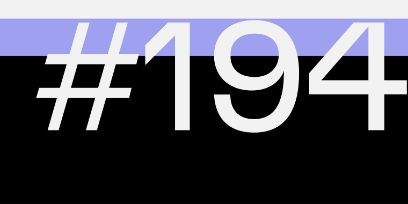 Grafik aus der Reihe: 4/5 der 2:1-Grafik in schwarz. Oberster Fünftel in Violett. Gross geschrieben in weisser Farbe #194