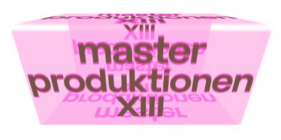 Grafische Schrift "Masterproduktionen 13"