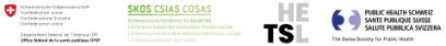 Office fédéral de la santé publique OFSP I Conférence suisse des institutions d'action sociale I La Haute école de travail social et de la santé Lausanne (HETSL) I Santé publique Suisse