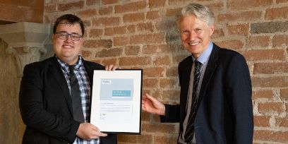 Jannic Schären lors de la cérémonie de remise du prix Siemens Excellence Award 2021
