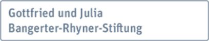 Logo Gottfried und Julia Bangerter-Rhyner-Stiftung