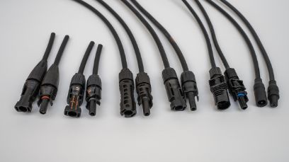 Various connectors used for PV systems.