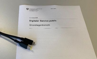 Titelblatt des Grundlagenberichtes Digitaler Service Public