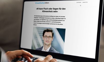 Laptop mit geöffneter Webseite