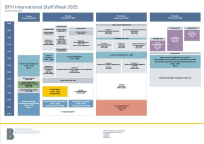table with the overview of the bfh staff week programme
