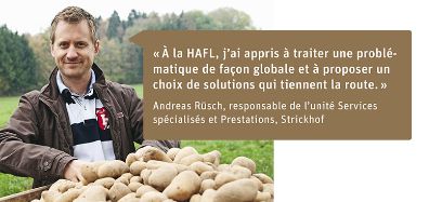 Andreas Rüsch à propos ses études de bachelor en Agronomie