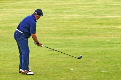Rentner spielt Golf