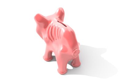 Abgemagertes Sparschwein