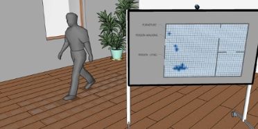 Die Sensorik im Boden soll erkennen, ob eine Person läuft oder gestürzt ist.